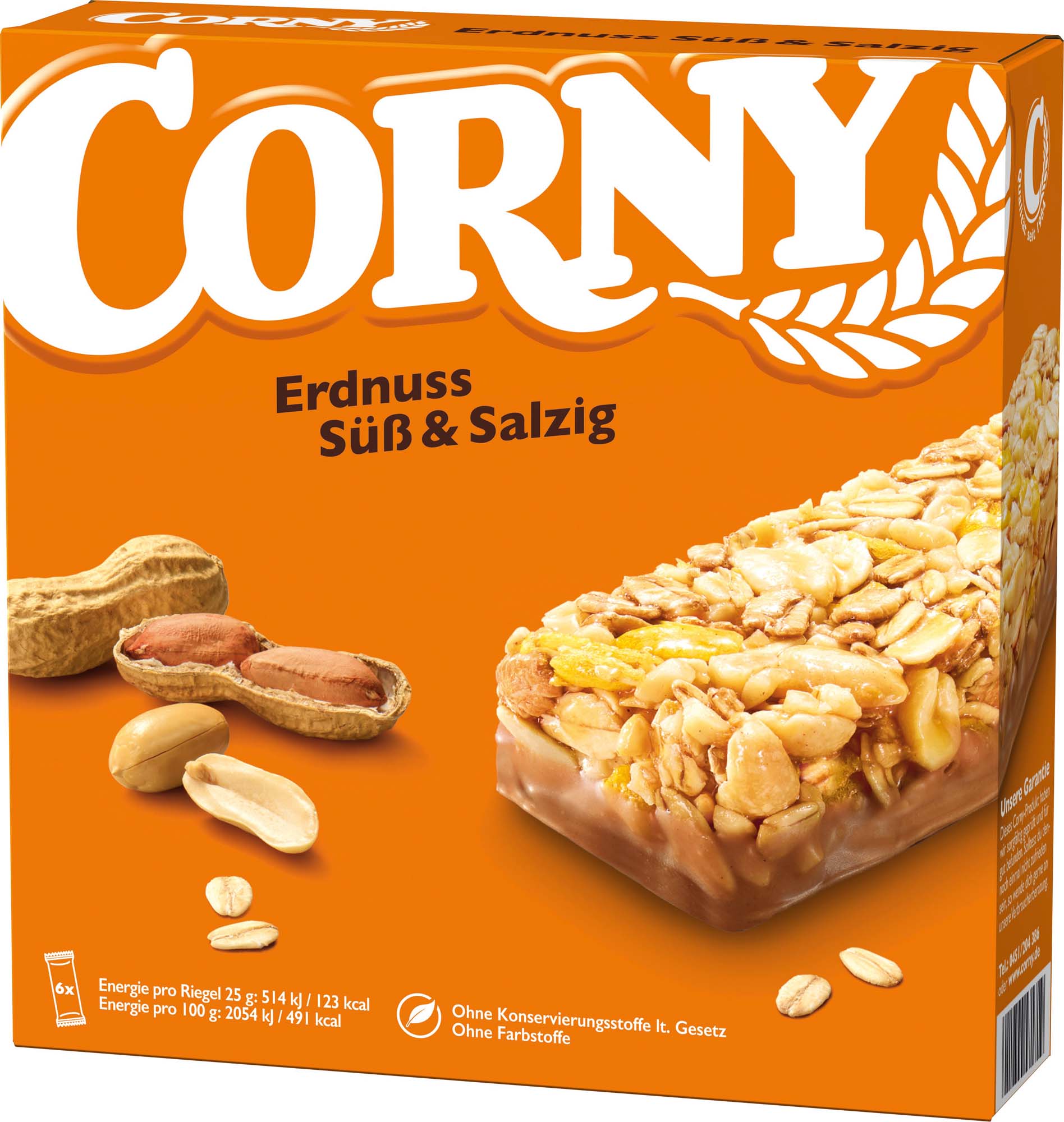 Corny Süß & Salzig Erdnuss 6x25g