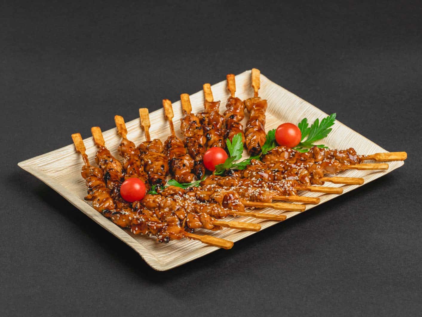 18er Hähnchen Yakitori Spieß Platte