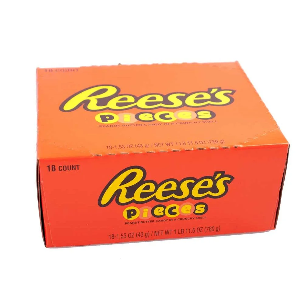25,51 €/kg 18er Karton Reeses Pieces, Erdnussbutter Schokolinsen
