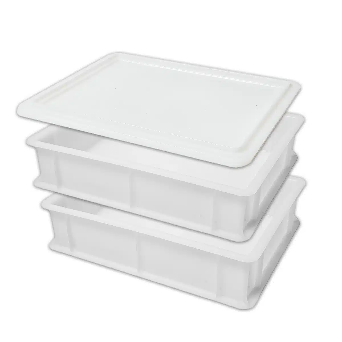 2x Pizzaballenbox + 1x Deckel – Höhe 7cm