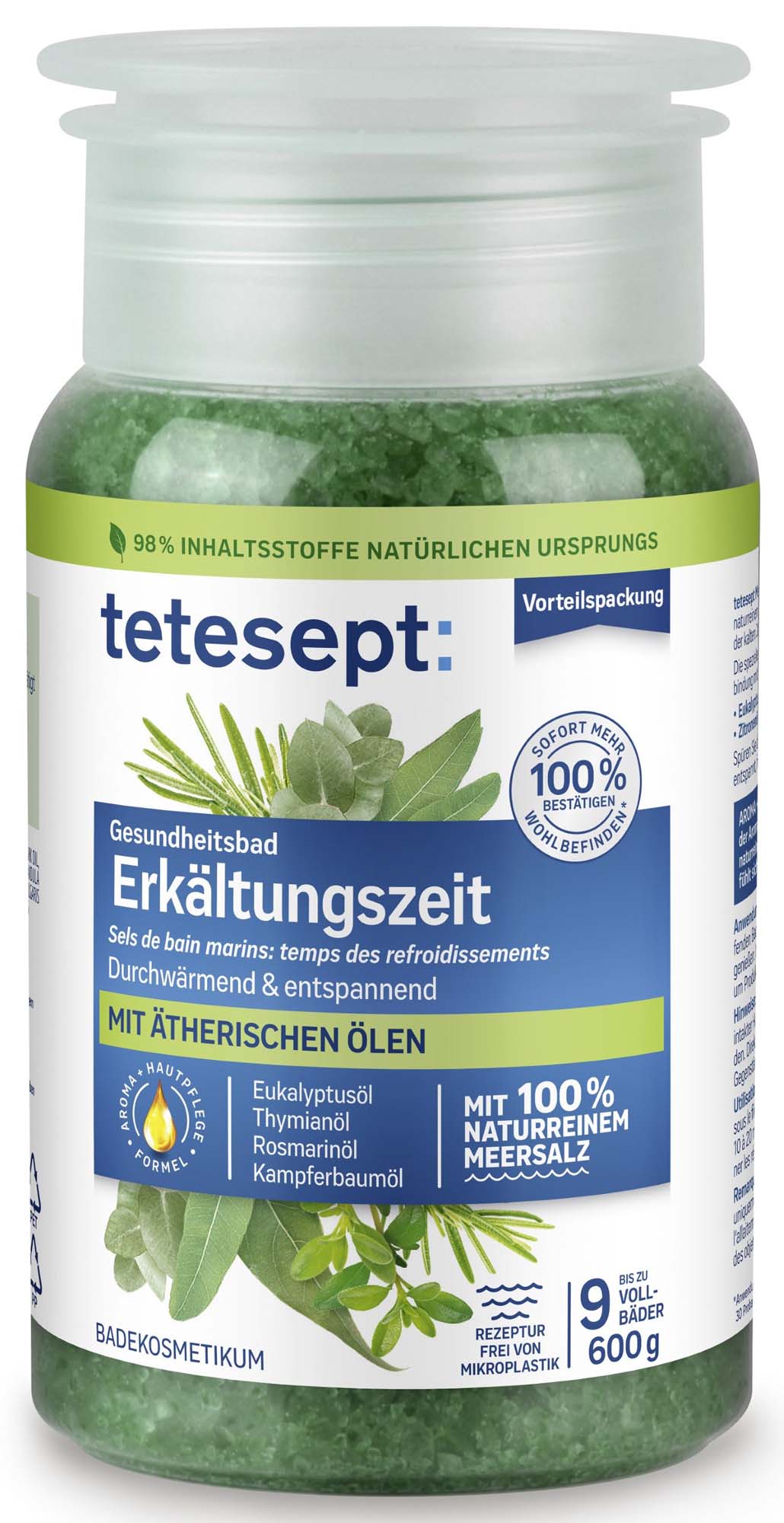 tetesept Badesalz Meeressalz Erkältungszeit 600g
