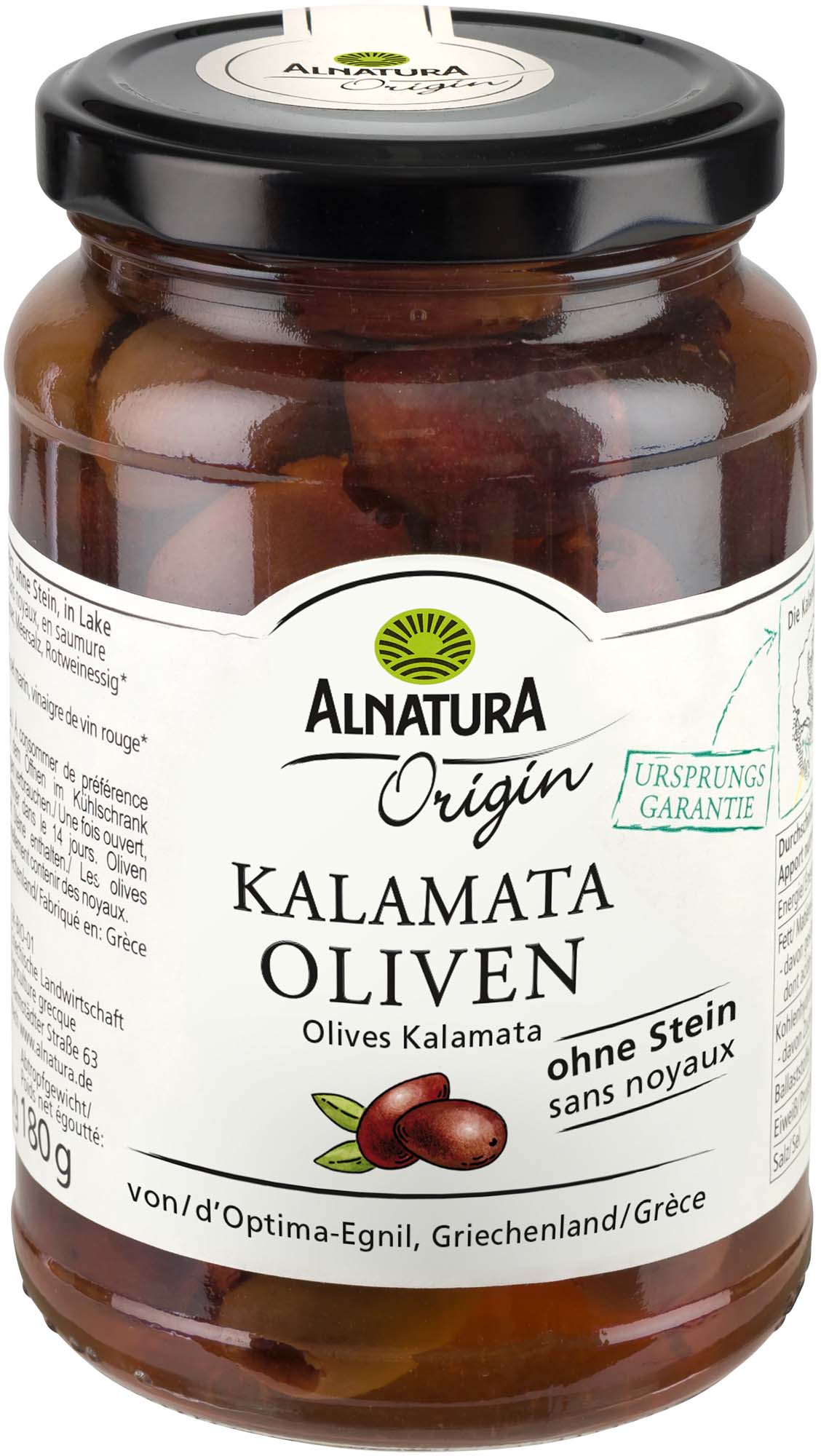 Alnatura Origin Bio Kalamata Oliven 350g