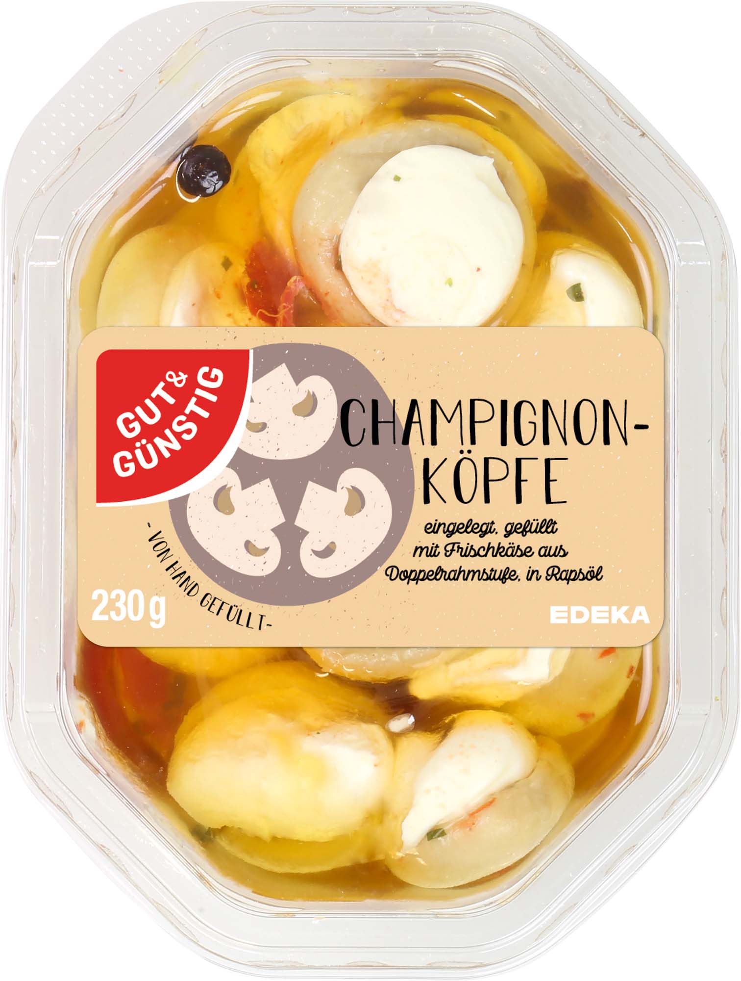 Gut & Günstig Champignonköpfe mit Frischkäse 230g