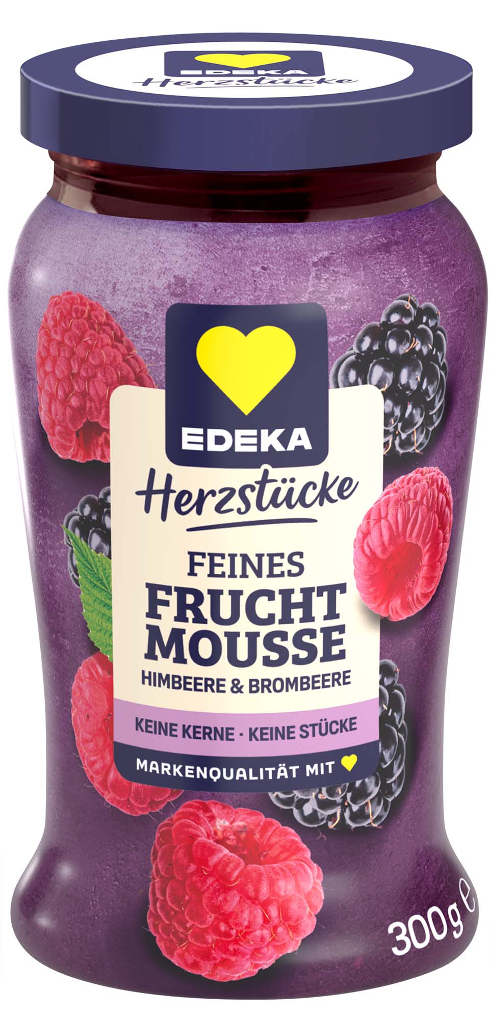 EDEKA Herzstücke Feines Fruchtmousse Himbeer & Brombeer 300g