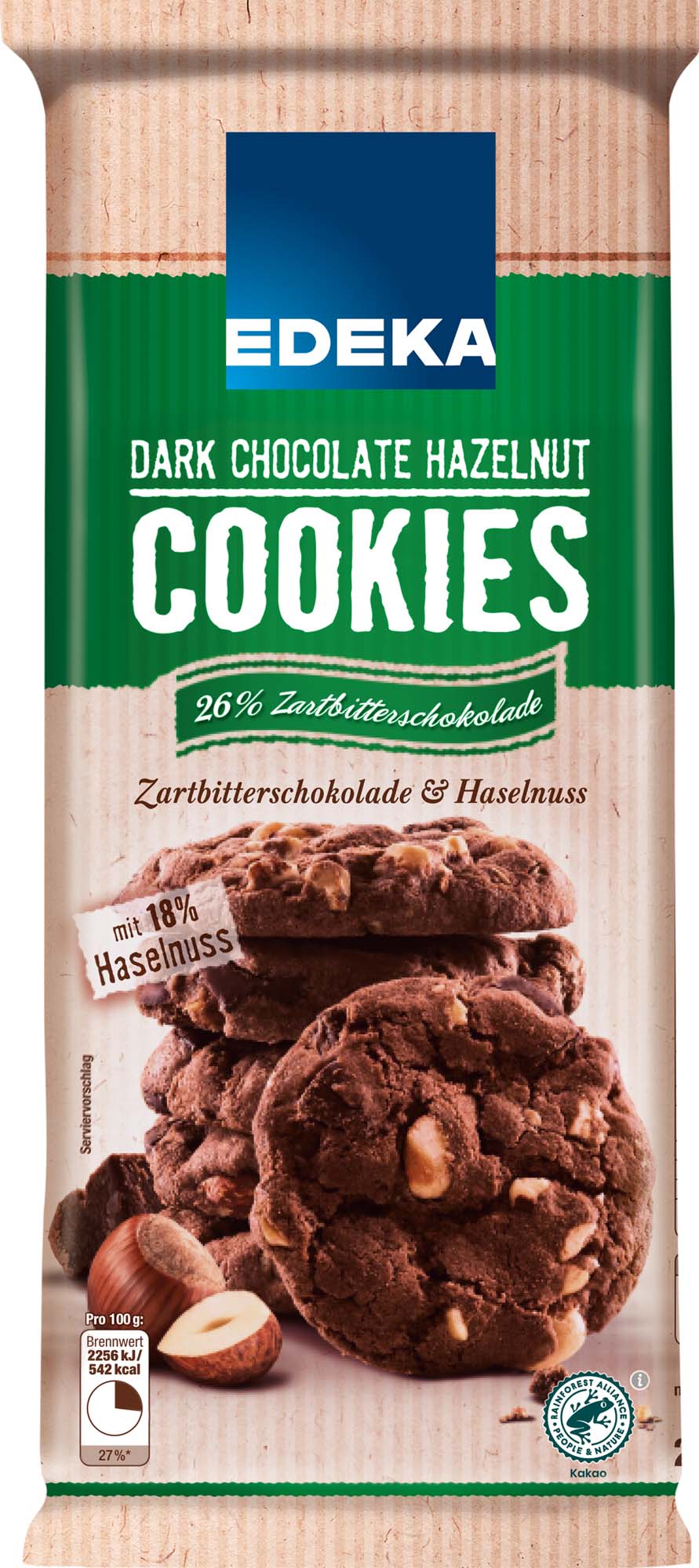 EDEKA Dark Chocolate & Hazelnut Cookies 200g