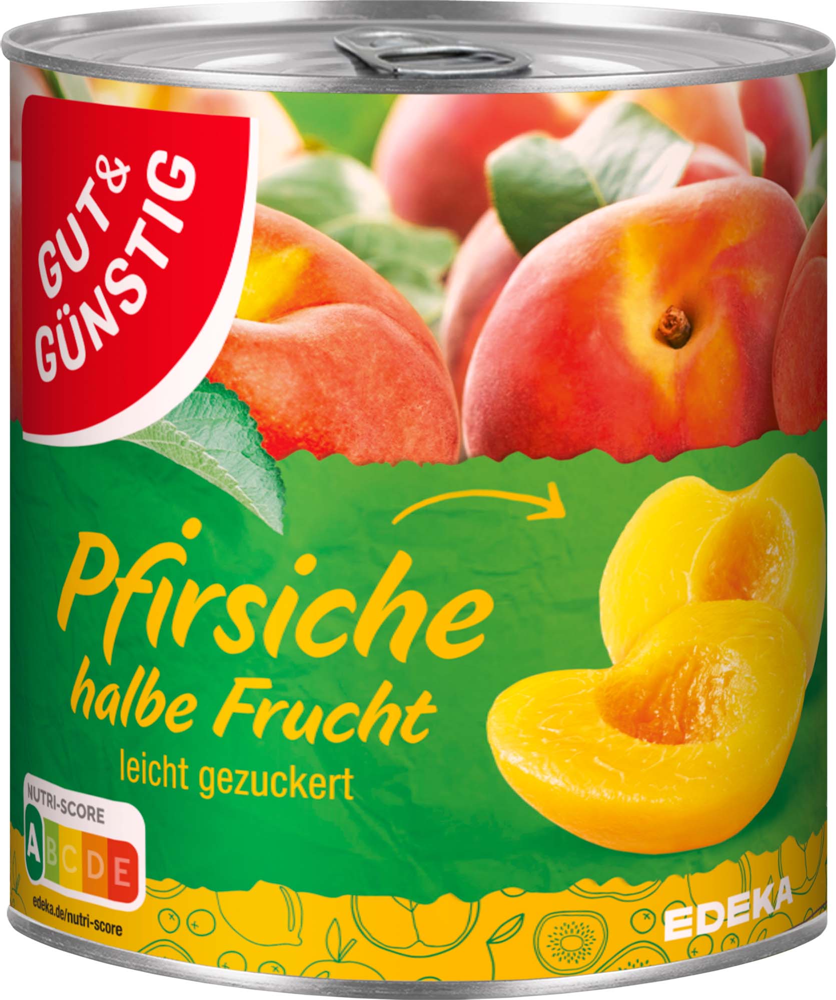 Gut & Günstig Pfirisch halbe Frucht 820g
