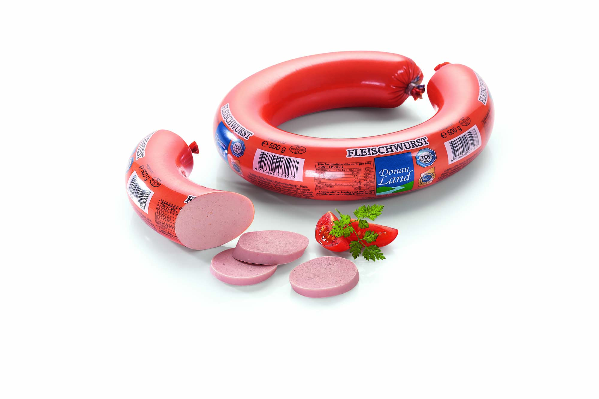 Donauland Fleischwurst im Ring 500g