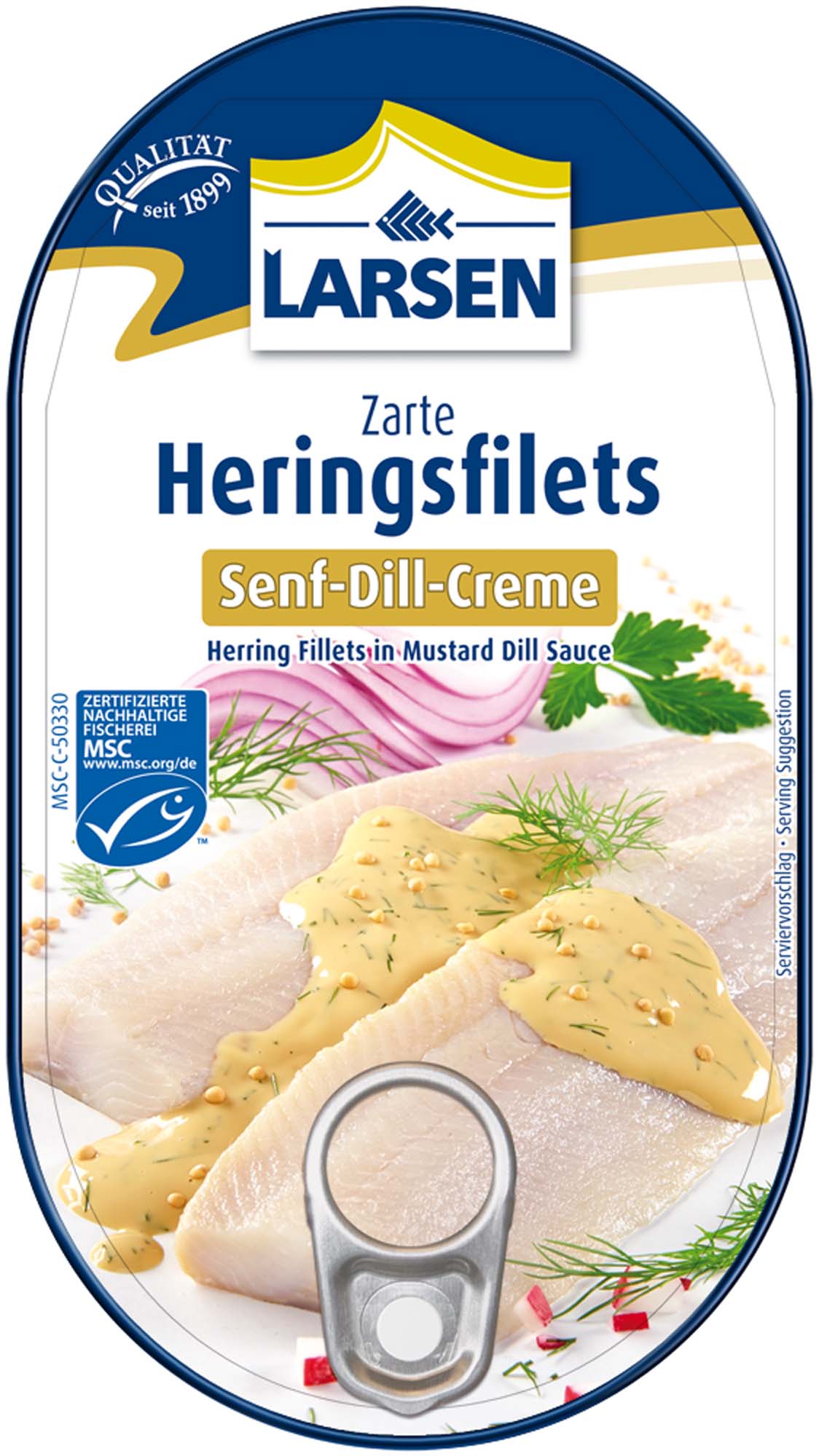 Larsen Heringsfilets Senf Dill Creme 200g