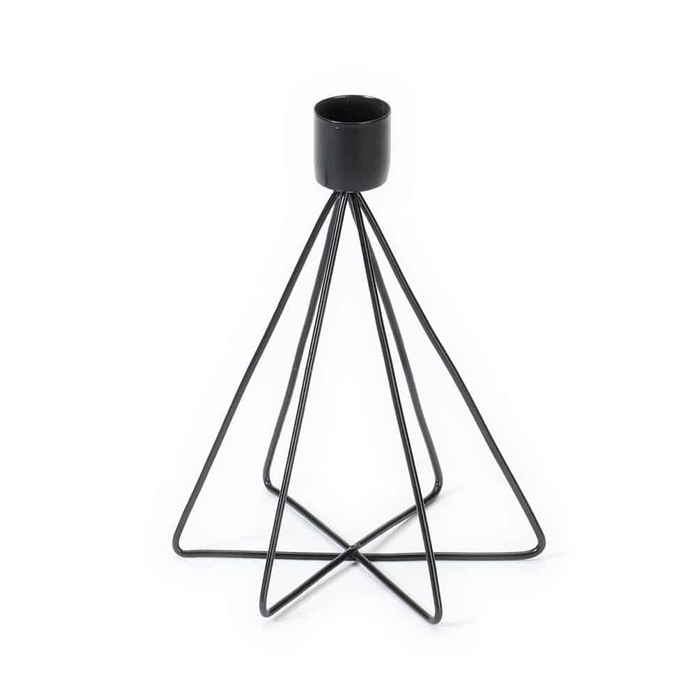 Kerzenhalter – Schwarz (15,5 cm)