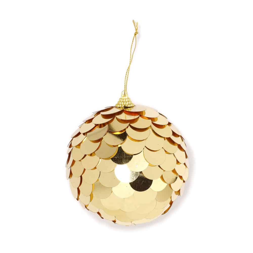 Paillettenkugel – Gold (10 cm) – Bild 2
