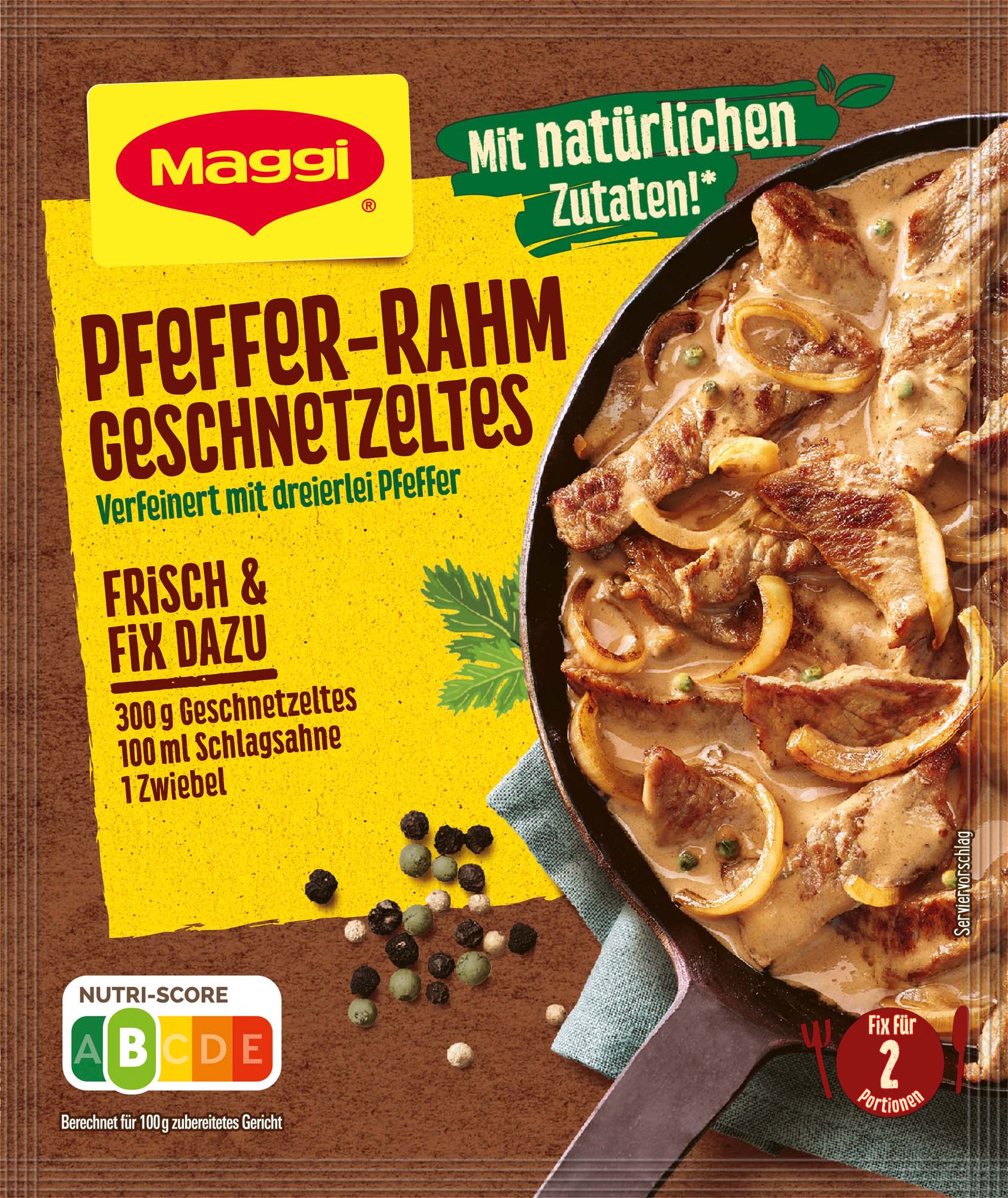 Maggi Fix Pfeffer Rahm Geschnetzeltes 27g