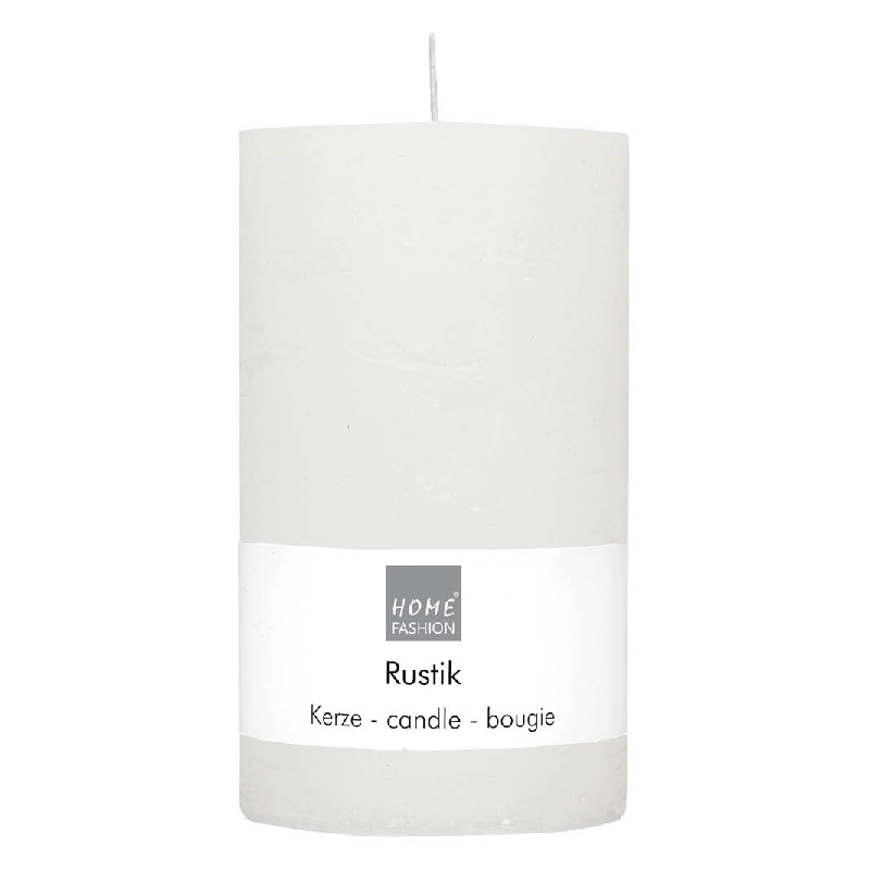 Stumpenkerze Rustik white Ø 7 cm