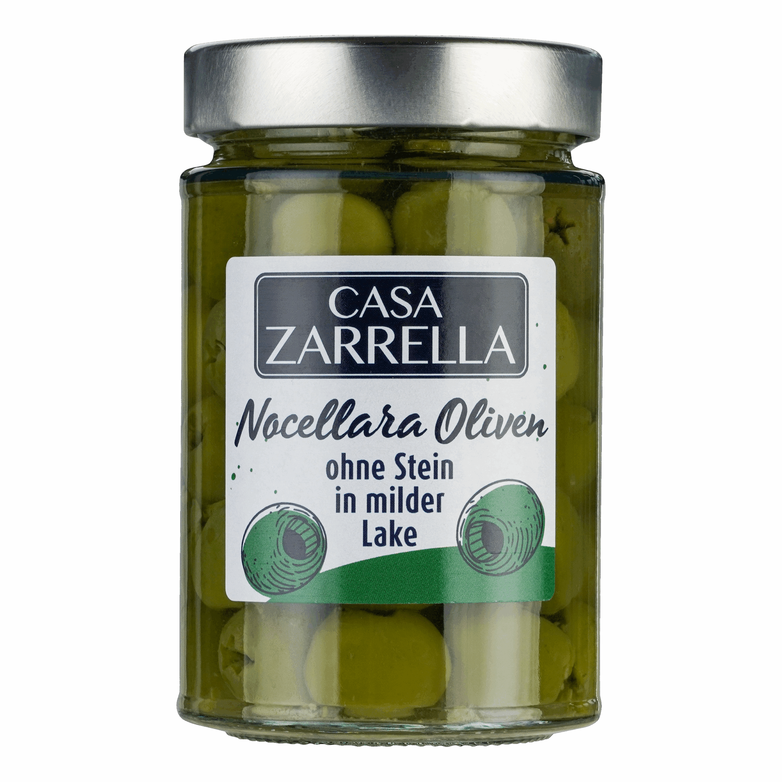 Casa Zarrella Nocellara del Belice Oliven grün ohne Stein 140g – Bild 2