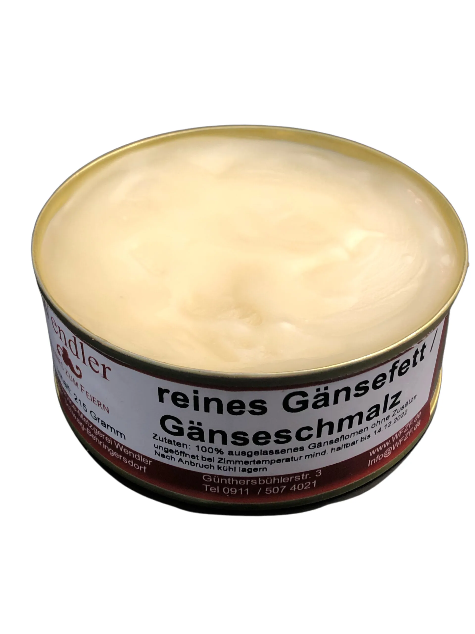Gänsefett / Gänseschmalz in der Dose ungewürzt hausgemacht (200gr) – Bild 2