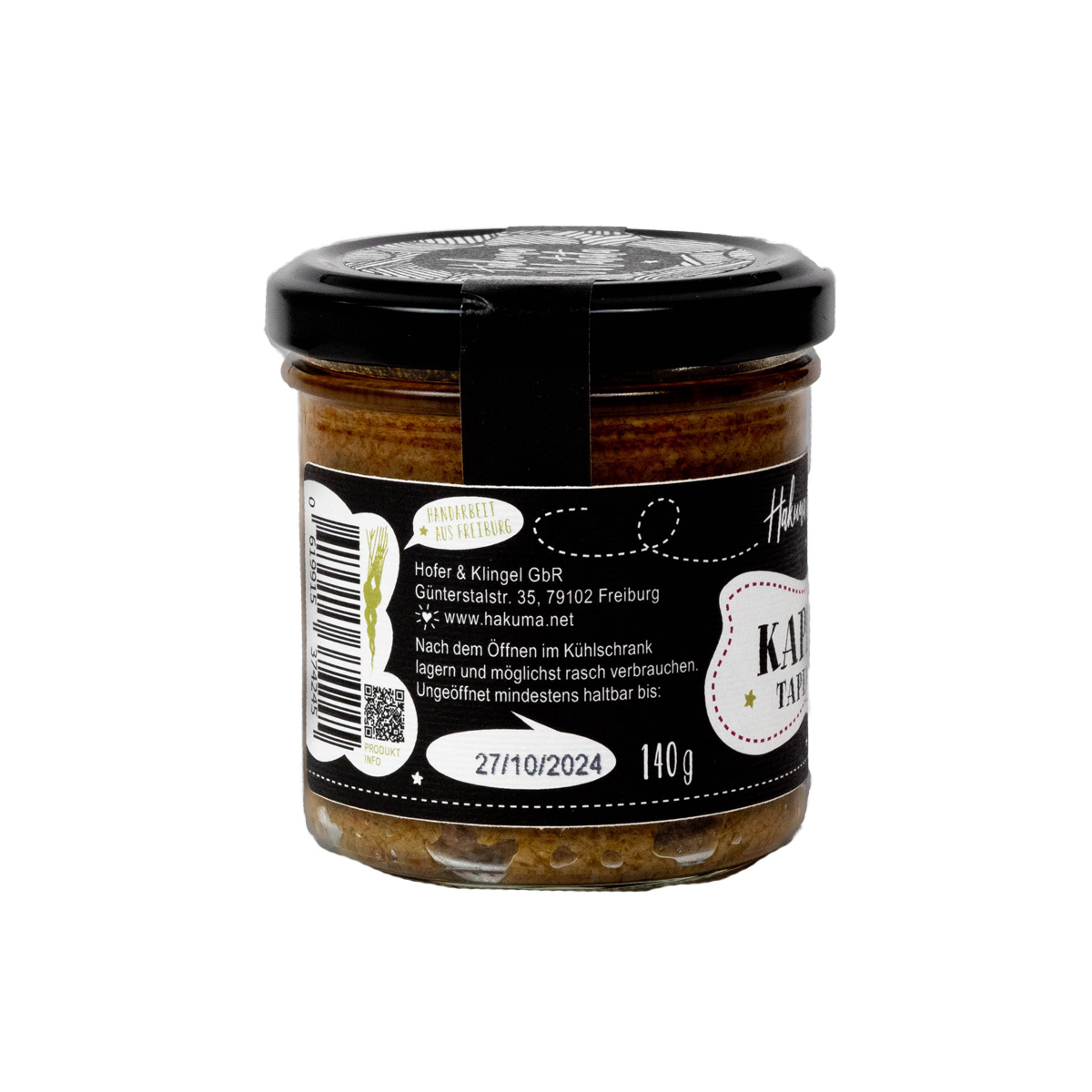 6x (VPE) 140g Bio Kapern Tapenade – Bild 2
