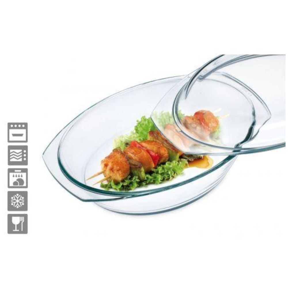 Kasserolle oval mit Deckel versch. Größen