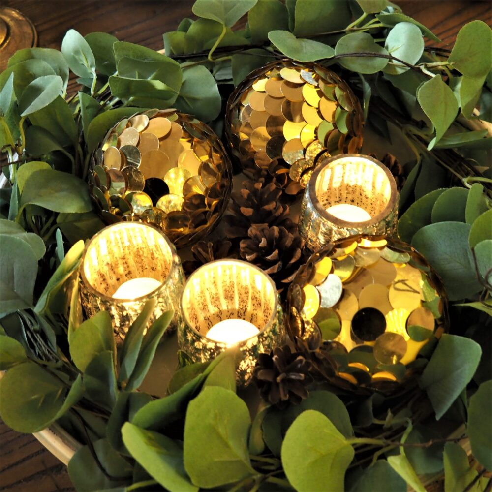 Paillettenkugel – Gold (10 cm)