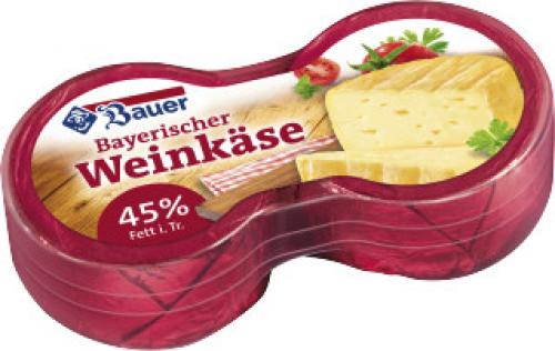 Bauer Bayerischer Weinkäse 45% 2×62,5g
