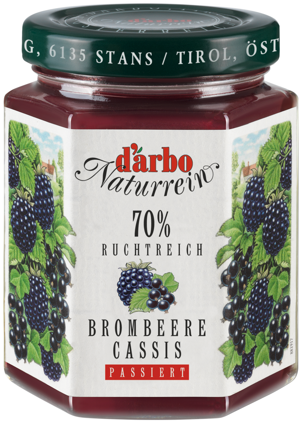 d’arbo Naturrein Fruchtreich Brombeere Cassis 200g