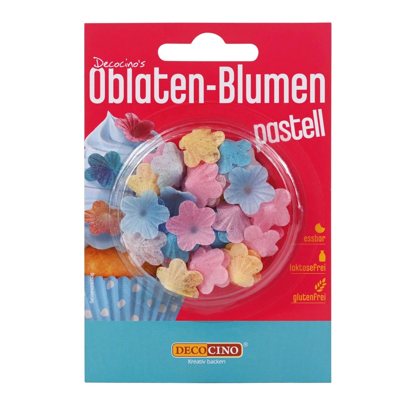 Decocino Oblaten Blumen pastell 6St 2g