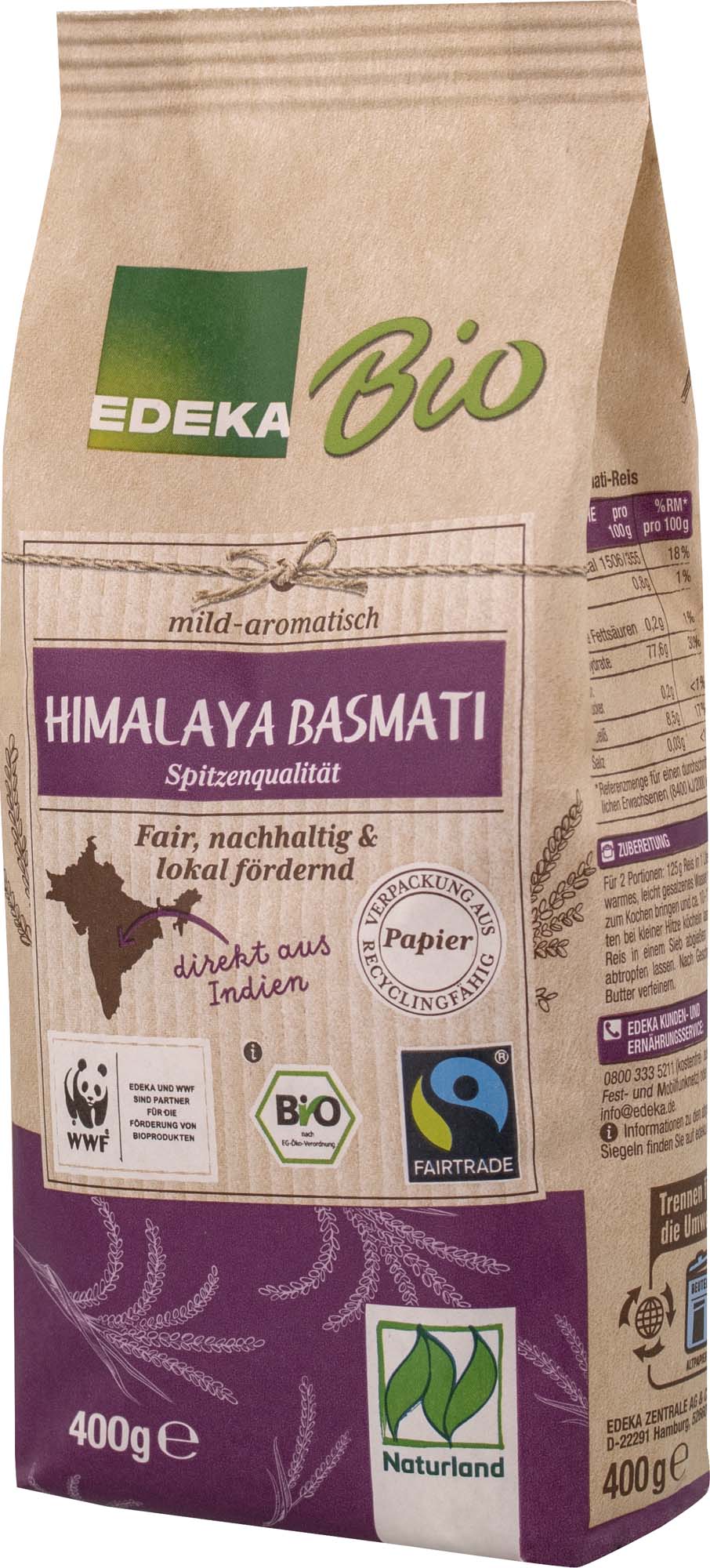 EDEKA Bio Basmati Reis 400g