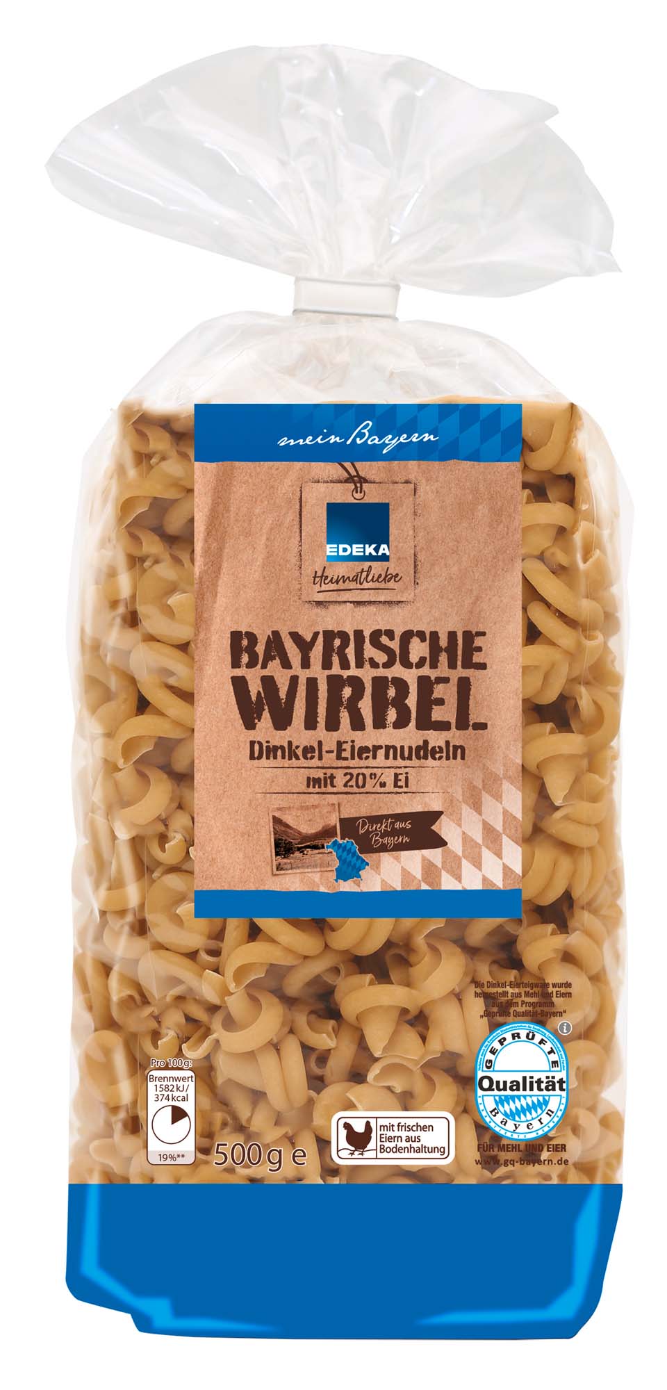 EDEKA Heimatliebe Dinkel-Eiernudeln Schneckli 500g