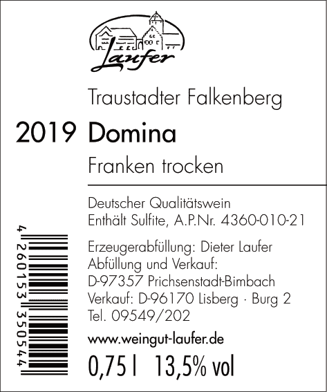 geistReich Domina trocken Traustadter Falkenberg 2019 – Goldmedaille – Bild 2