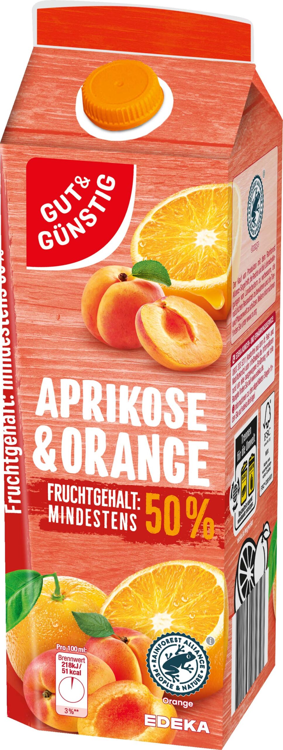 Gut & Günstig Aprikosen-Orangen-Nektar 1l
