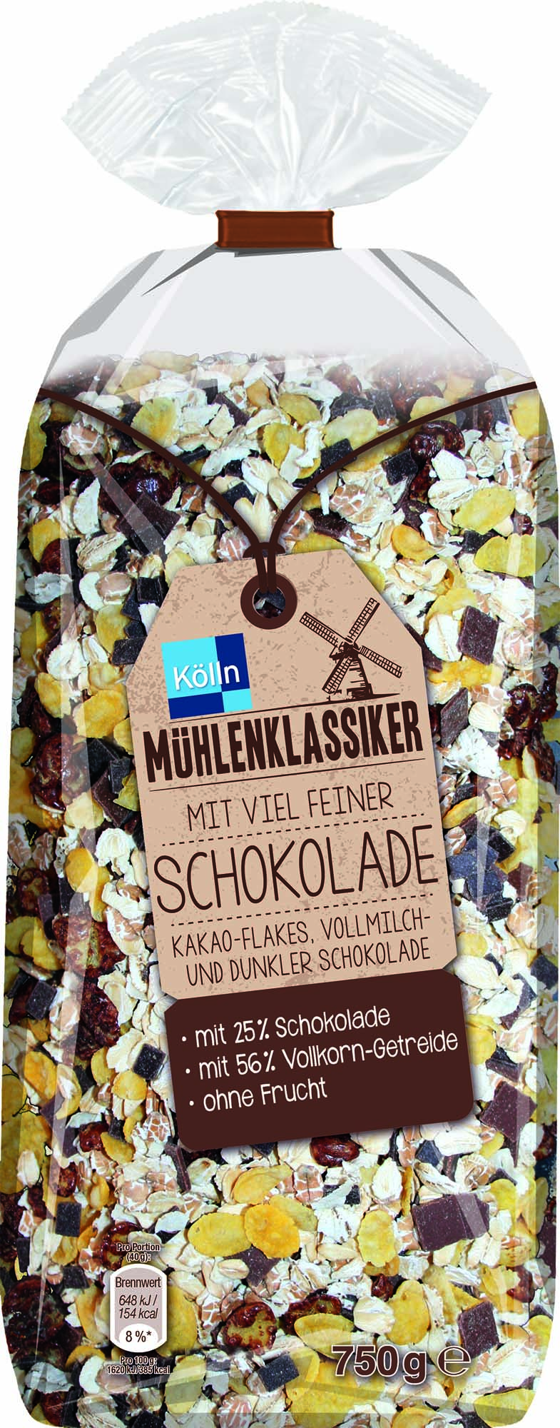 Kölln Mühlenklassiker mit viel feiner Schokolade 750g