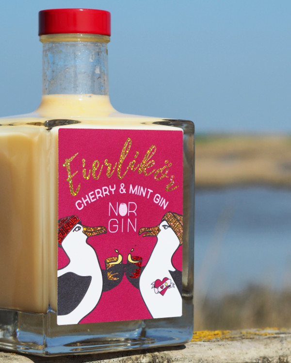 NORGIN Premium Eierlikör Cherry & Mint – Bild 2