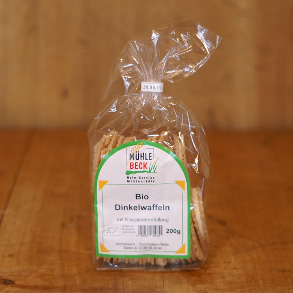 Bio Dinkelwaffeln Kokoscremefüllung 200g