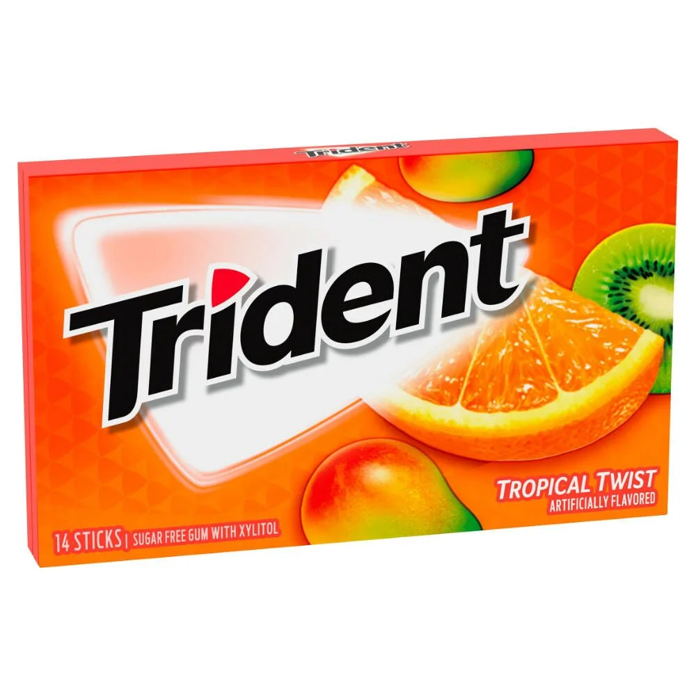 81,48 €/kg Trident Tropical Twist – Kaugummi, 14 Sticks